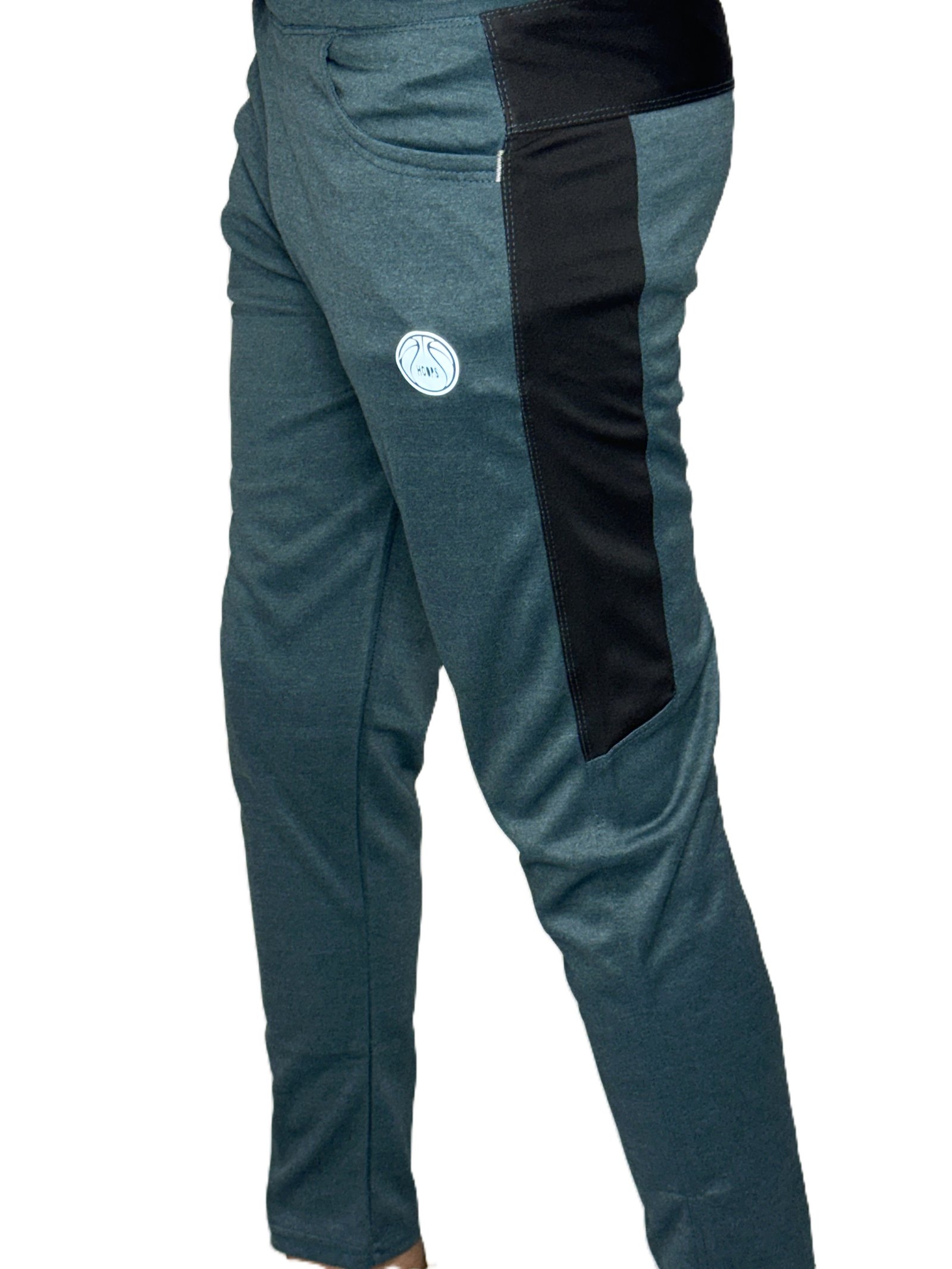 Teal Grey slim-fit track pants